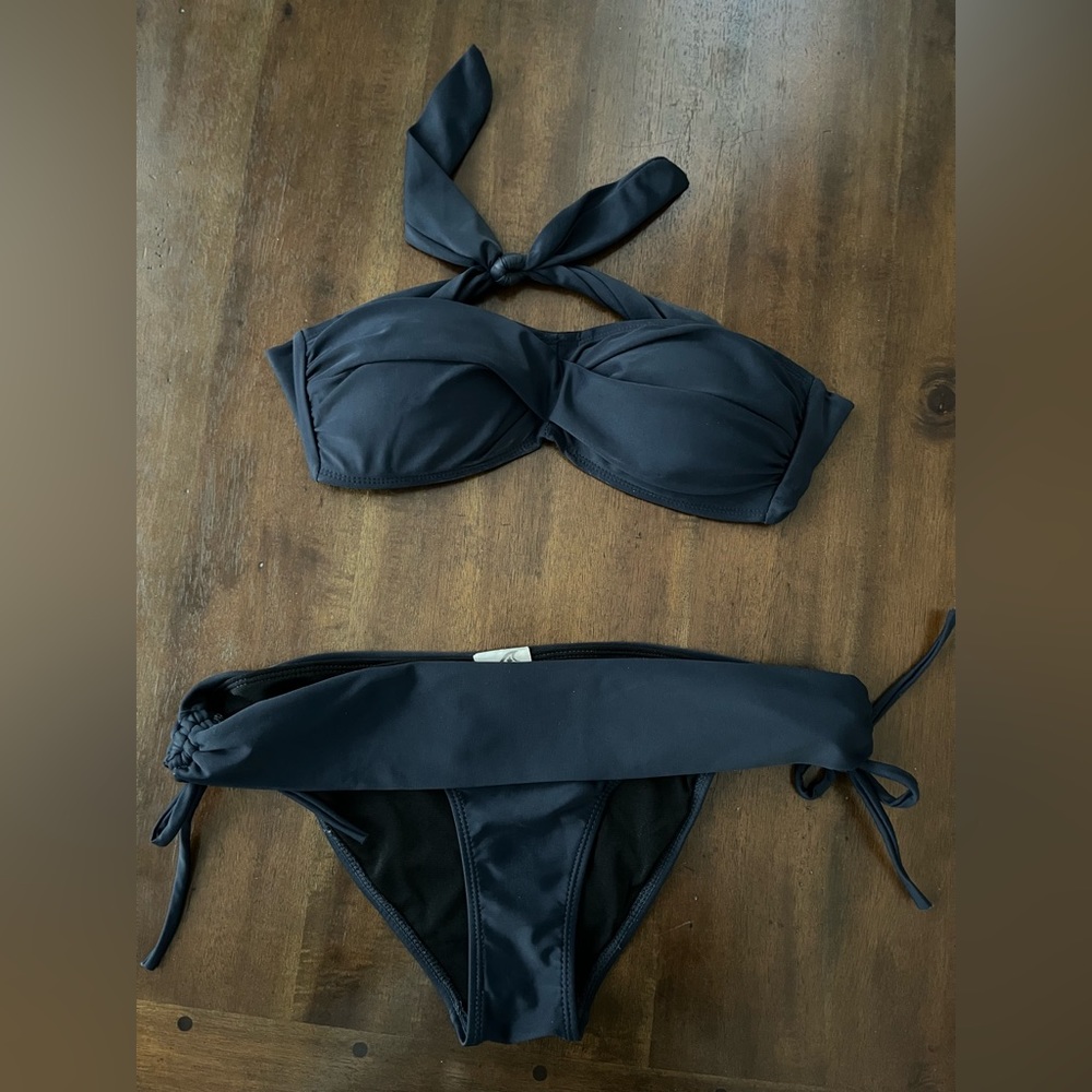 Navy Strapless Bikini